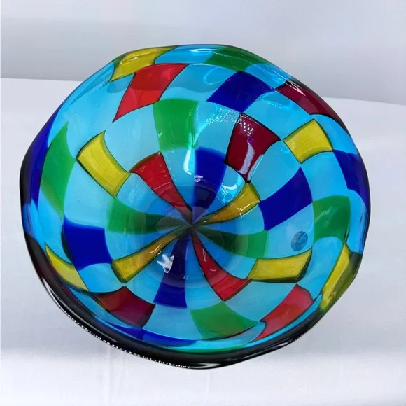 Mid-Century, Signed, Pezzato Murano Glass Bowl - Picture 10 of 11